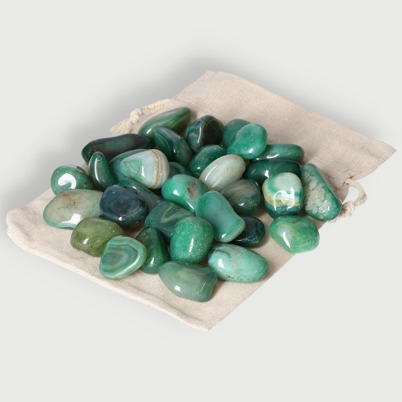 Tumbled Green Agate - 1 kg