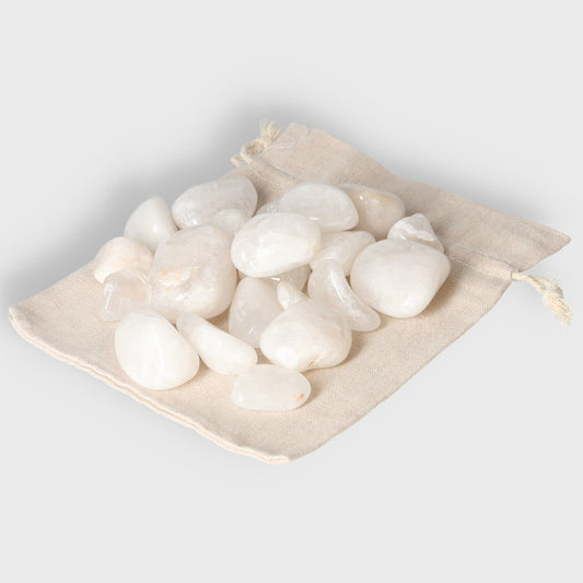 Getrommelde melkachtige kristalkwarts - 1 kg