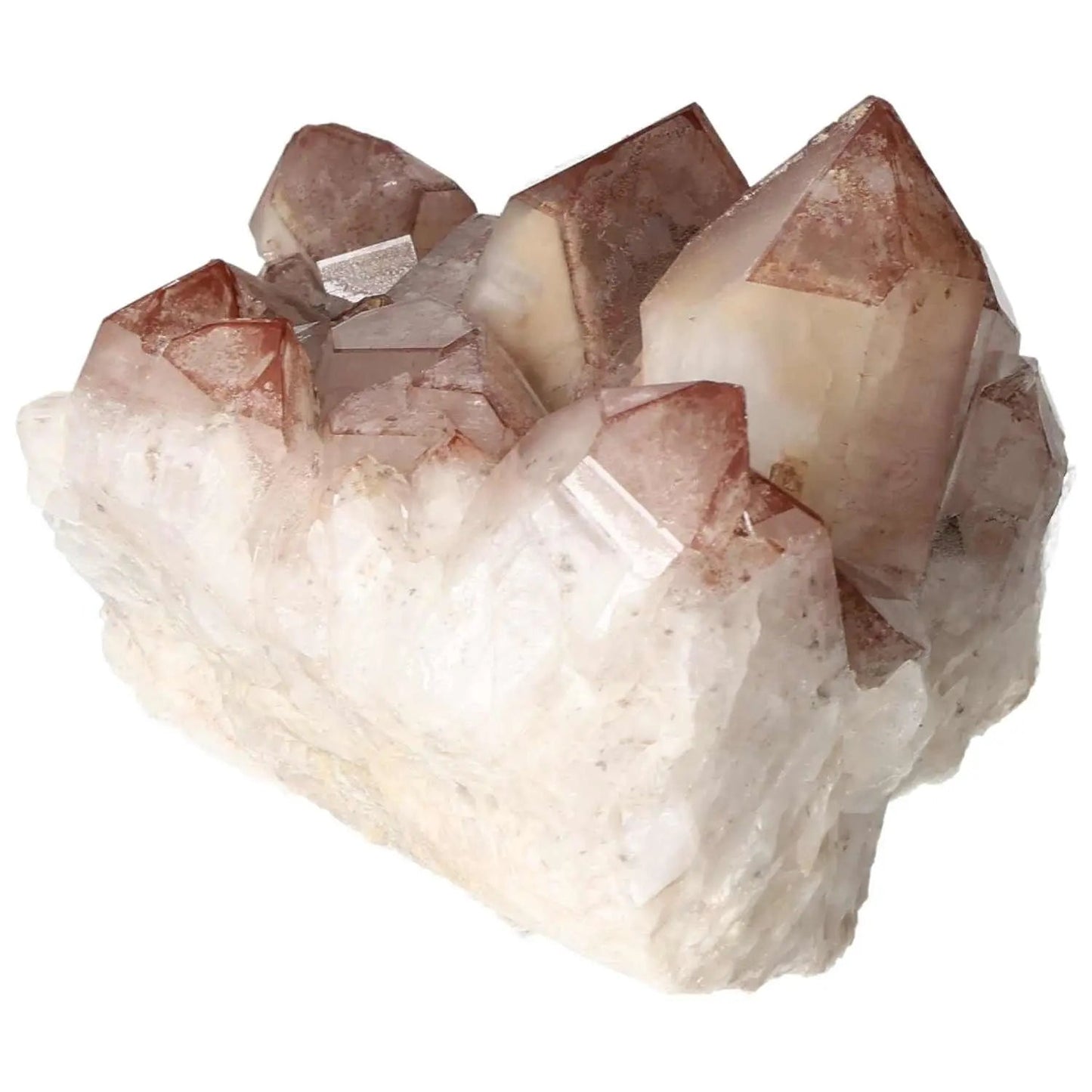Quartz cluster with lithium from Sylvia Crystals, showcasing stunning hues and formations.