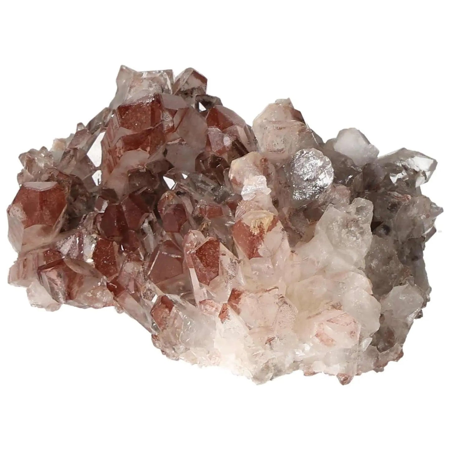 Quartz Cluster with Lithium, featuring unique spiritual energy and captivating hues, from Sylvia Crystals. Perfect for alignment.