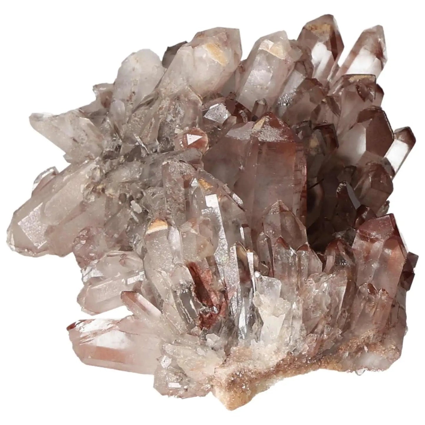 Exquisite Quartz Cluster With Lithium showcasing vibrant hues, renowned for its unique spiritual energy and luxurious elegance from Sylvia Crystals.