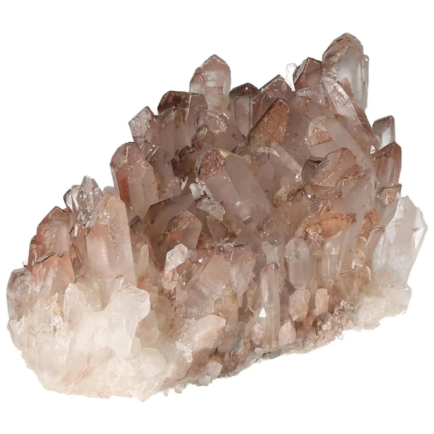 Quartz Cluster With Lithium from Sylvia Crystals, displaying calming and elevating properties, ideal for mineral and crystal collections.
