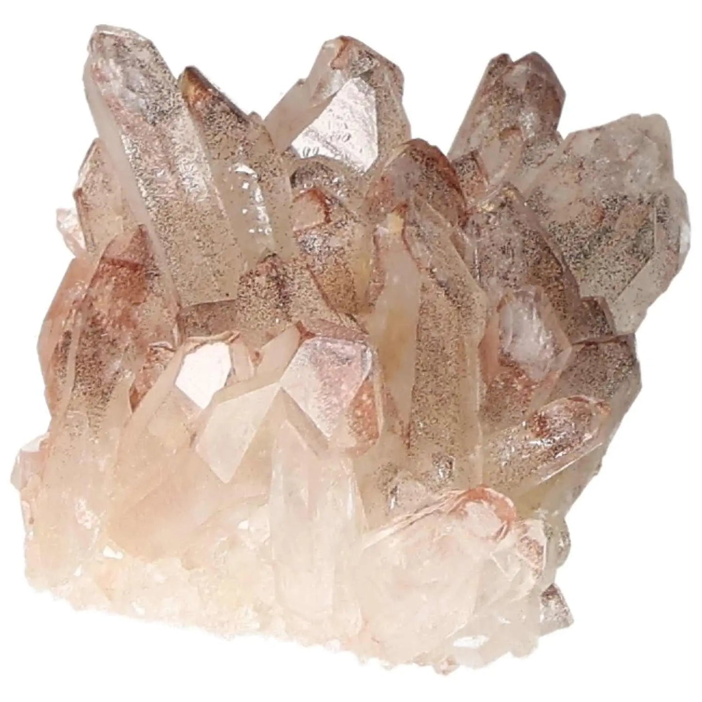 Quartz Cluster With Lithium from Sylvia Crystals showcasing captivating natural hues and healing properties for spiritual transformation.