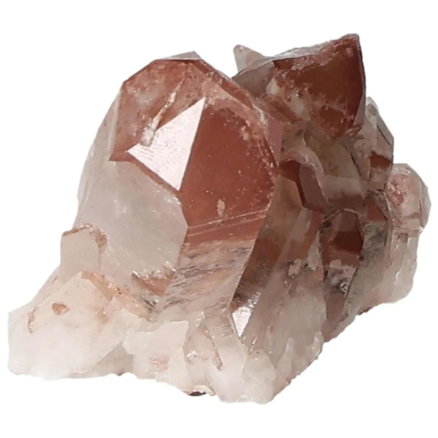Alt Tag: Quartz Cluster With Lithium crystal showcasing brown lithium inclusions, enhancing metaphysical properties for spiritual growth.