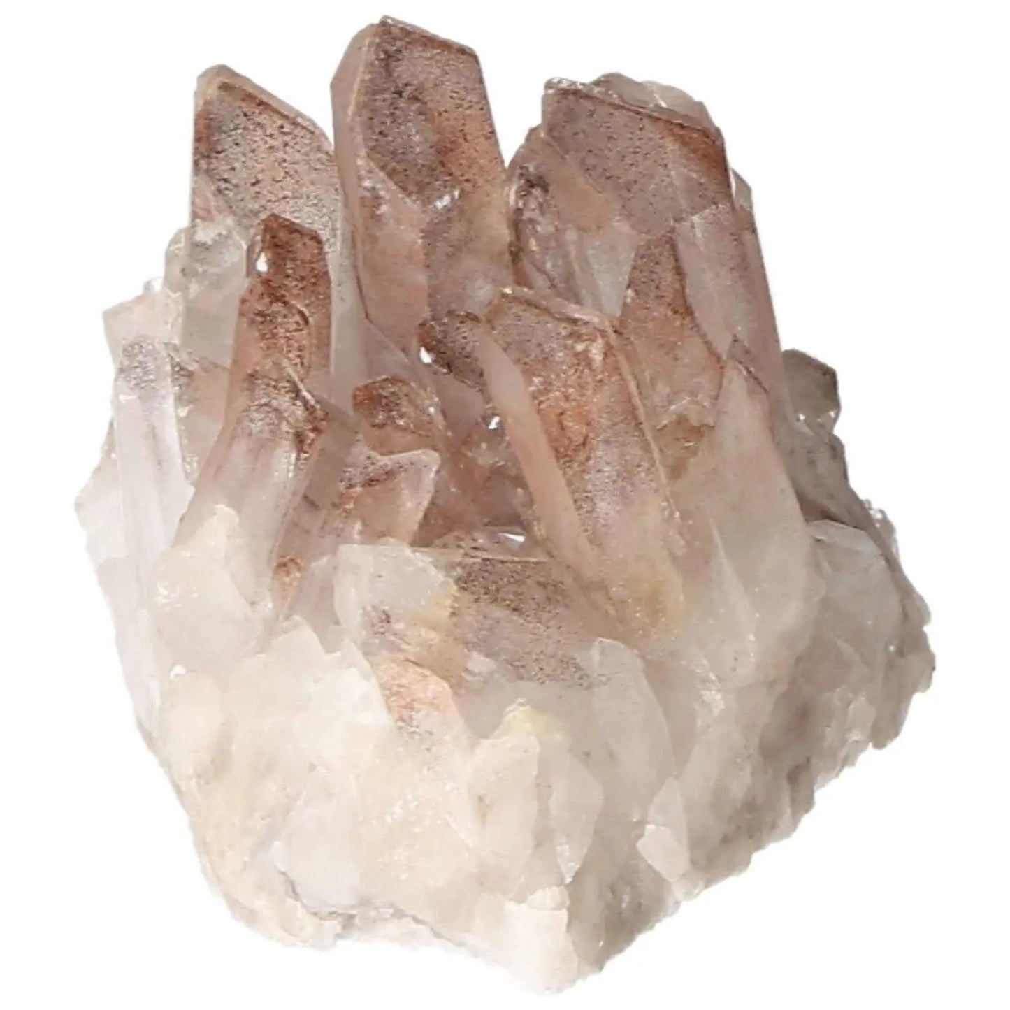 Quartz Cluster with Lithium crystal by Sylvia Crystals, showcasing vibrant energy and calming properties for luxury collections.