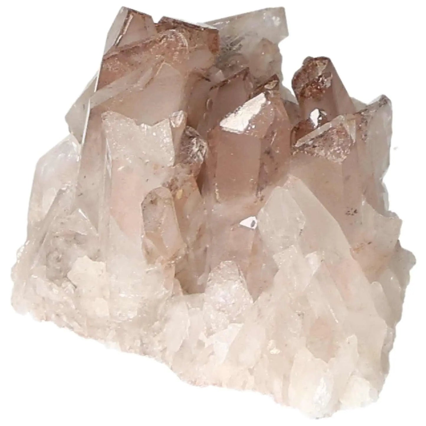 Quartz Cluster with Lithium from Sylvia Crystals, showcasing its unique beauty and spiritual energy for luxury collections.