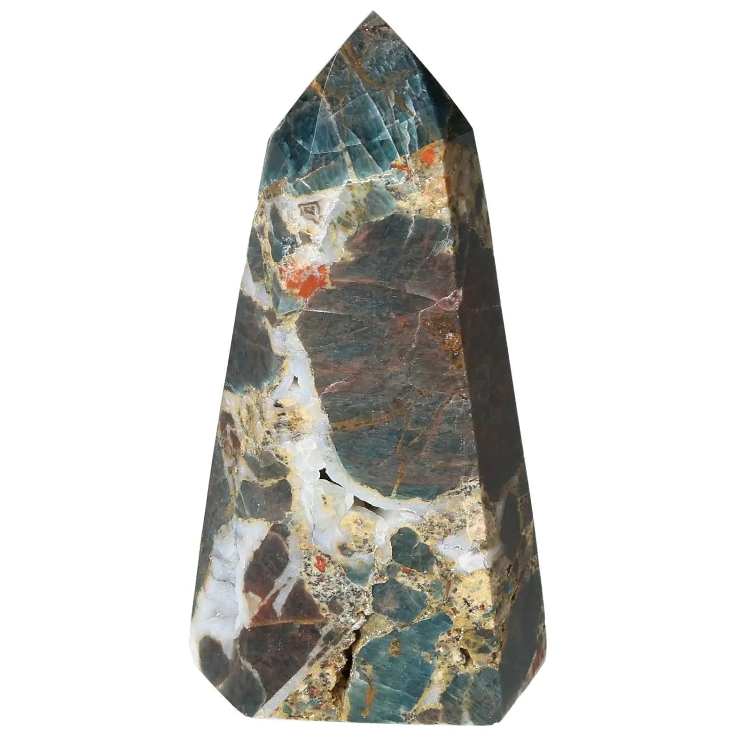 Apatite Obelisk by Sylvia Crystals, showcasing luxurious and contemporary design in a stunning decorative stone piece.