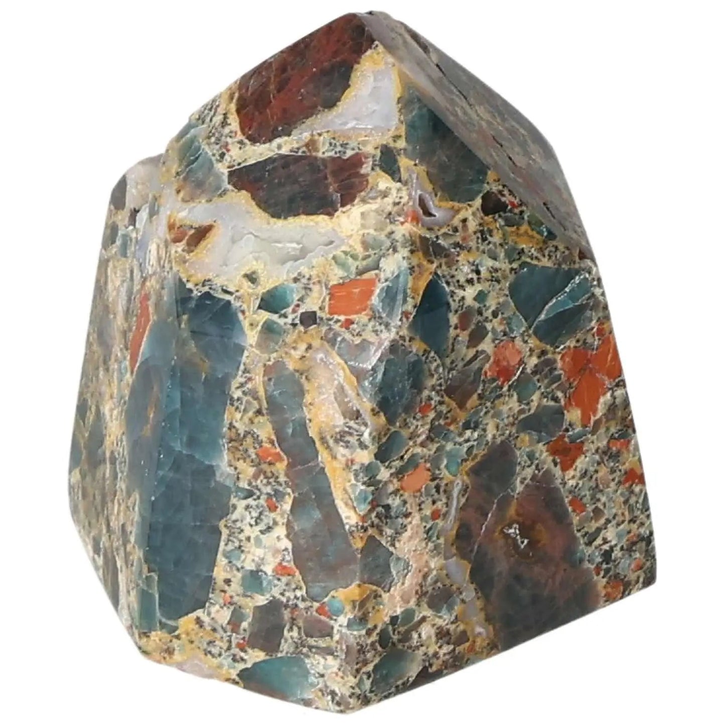 Handpicked Apatite Obelisk from Sylvia Crystals showcasing vibrant colors and spiritual energy, perfect for transformation.