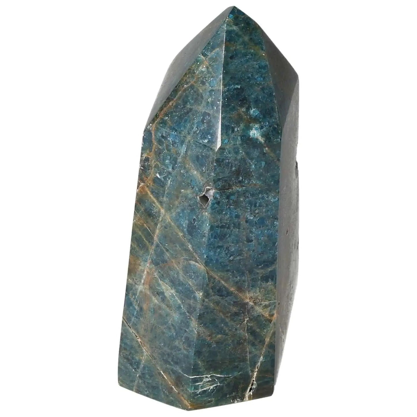 Apatite Obelisk by Sylvia Crystals, a premium decorative crystal exuding vibrant energy and enhancing clarity in elegant settings.