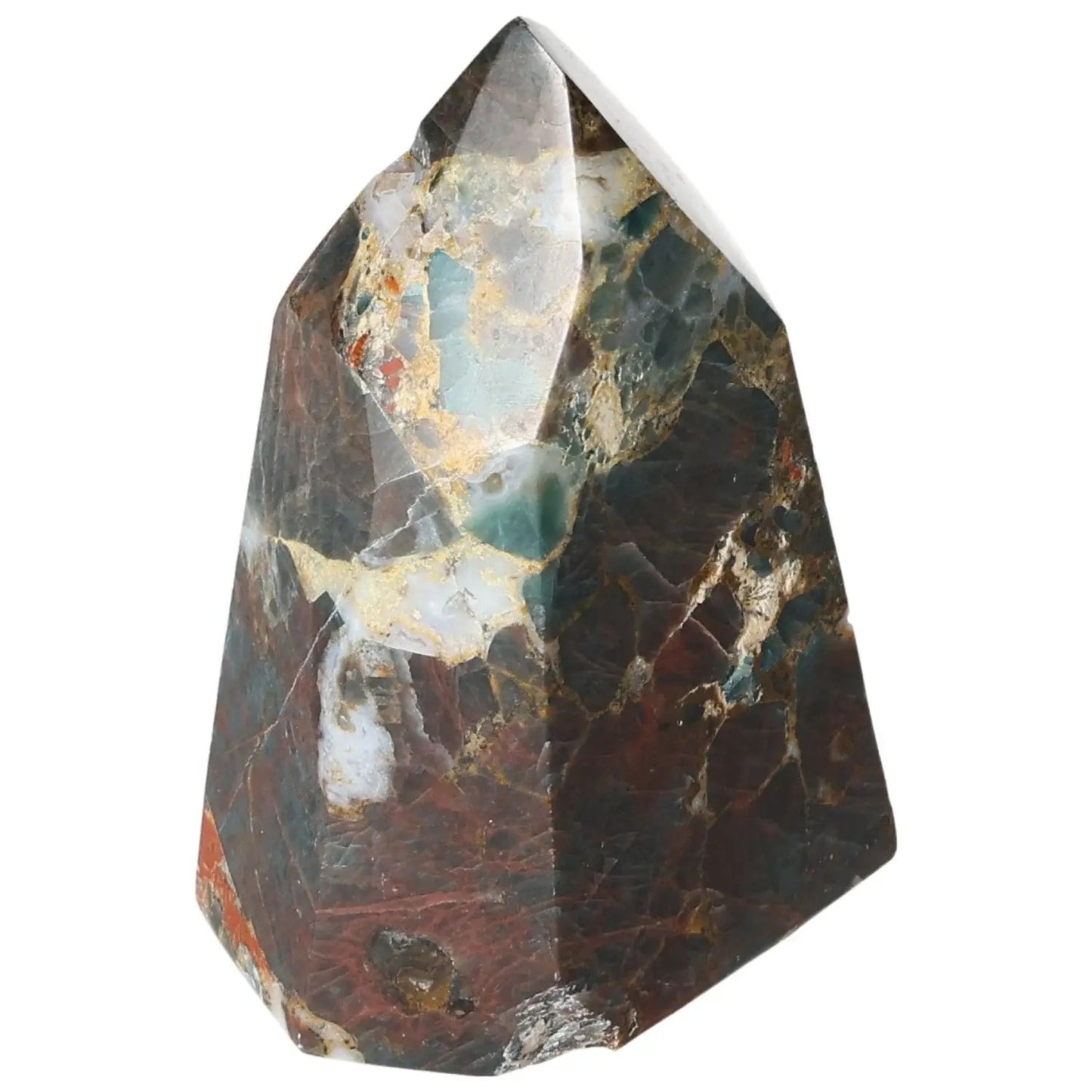 Apatite Obelisk from Sylvia Crystals, showcasing captivating blue hues ideal for meditation and spiritual clarity.