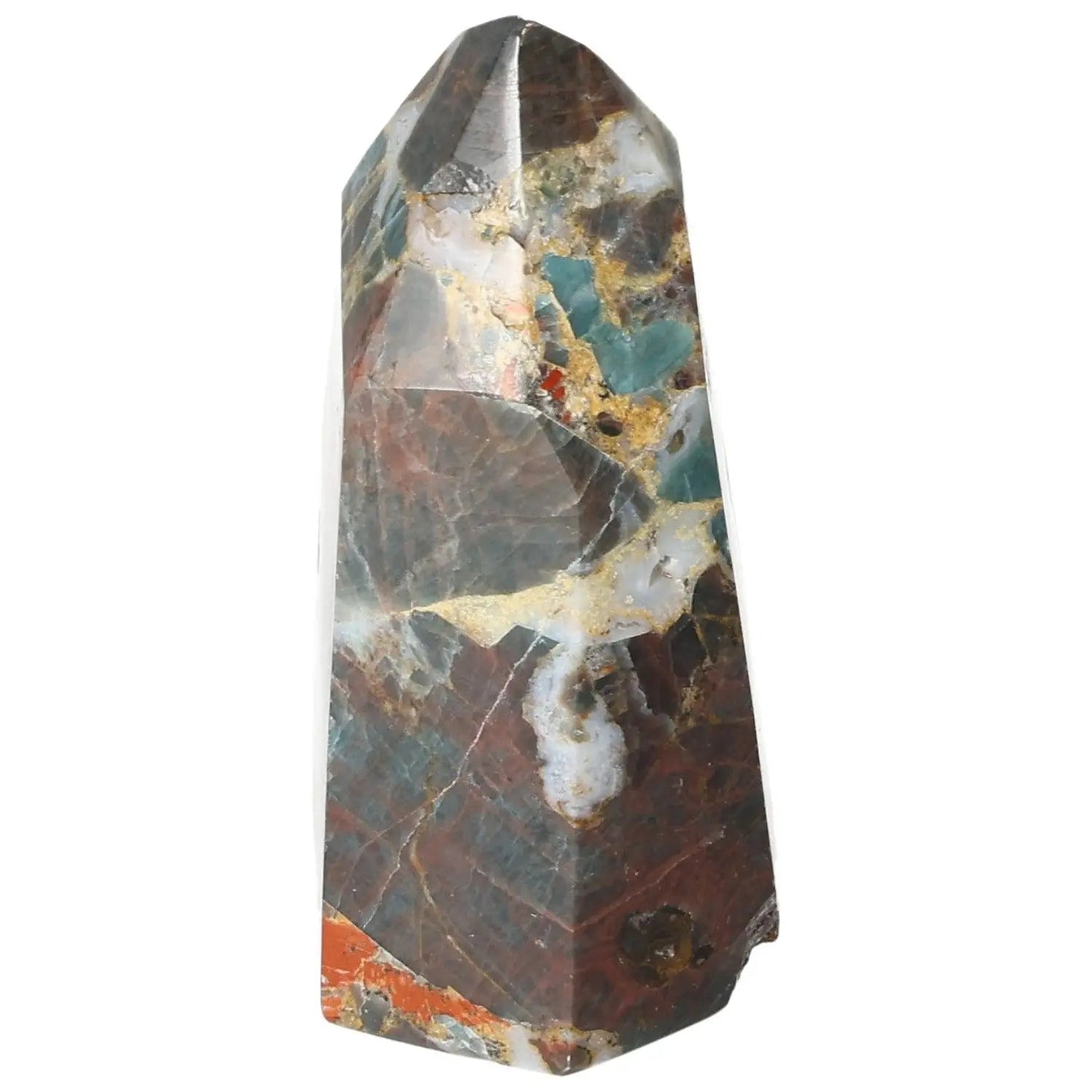 Apatite Obelisk from Sylvia Crystals featuring blue hues, ideal for meditation and introspection, enhancing clarity and spiritual depth.