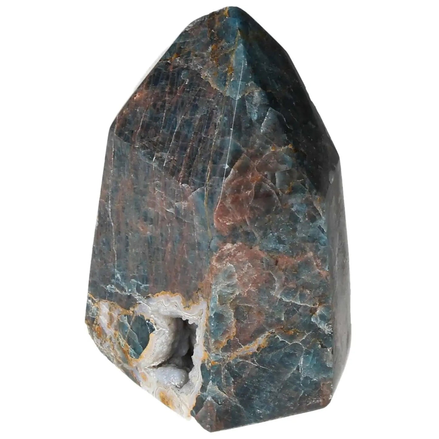 Apatite Obelisk gemstone from Sylvia Crystals, showcasing vibrant colors and natural beauty, ideal for enhancing clarity and focus.