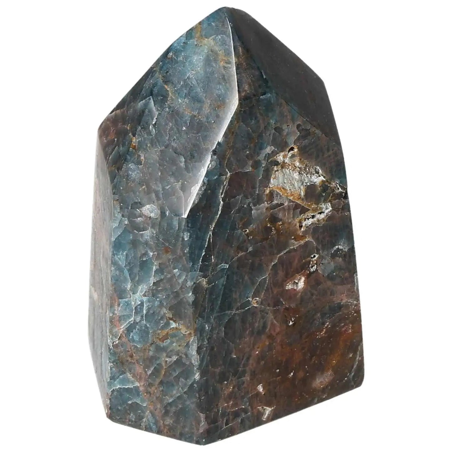 Apatite Obelisk from Sylvia Crystals, showcasing its vibrant energy and dazzling beauty, ideal for enhancing clarity and focus.