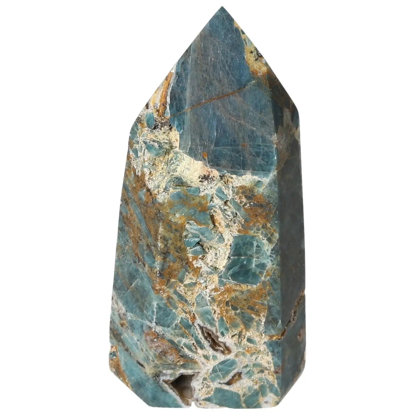Premium Apatite Obelisk, crafted by Sylvia Crystals, showcases authenticity and energy harmony. Perfect for home décor and meditation.