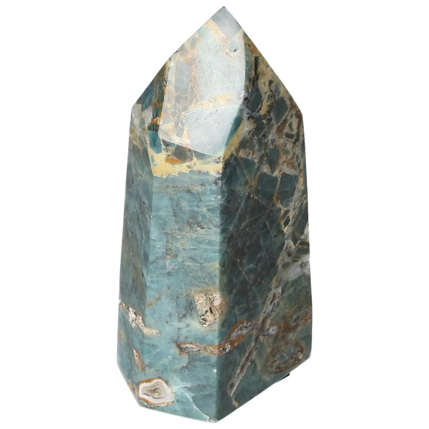 Apatite Obelisk from Sylvia Crystals, showcasing its vibrant colors and quality; a masterpiece of natural energy and consciousness.