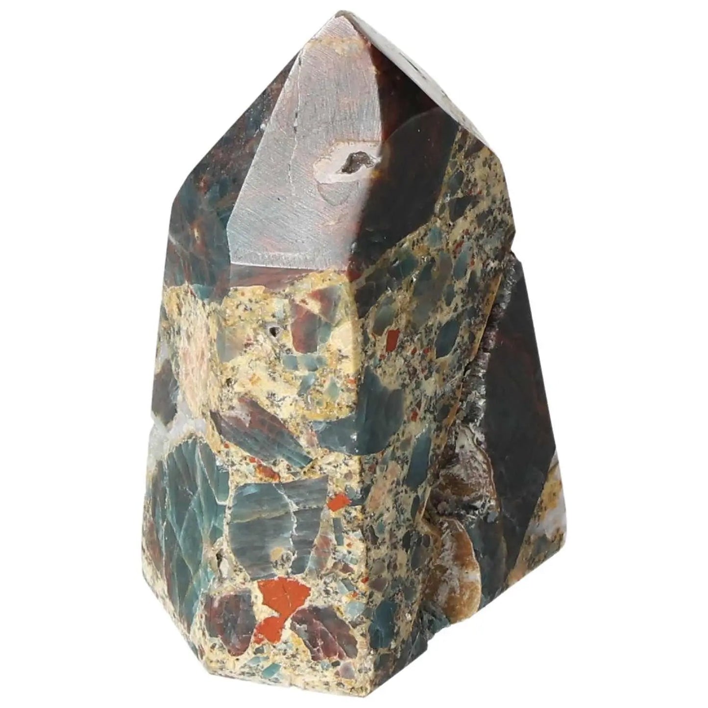 Elegant Apatite Obelisk showcasing blue hues and luxury from Sylvia Crystals, ideal for enhancing clarity and inspiration.