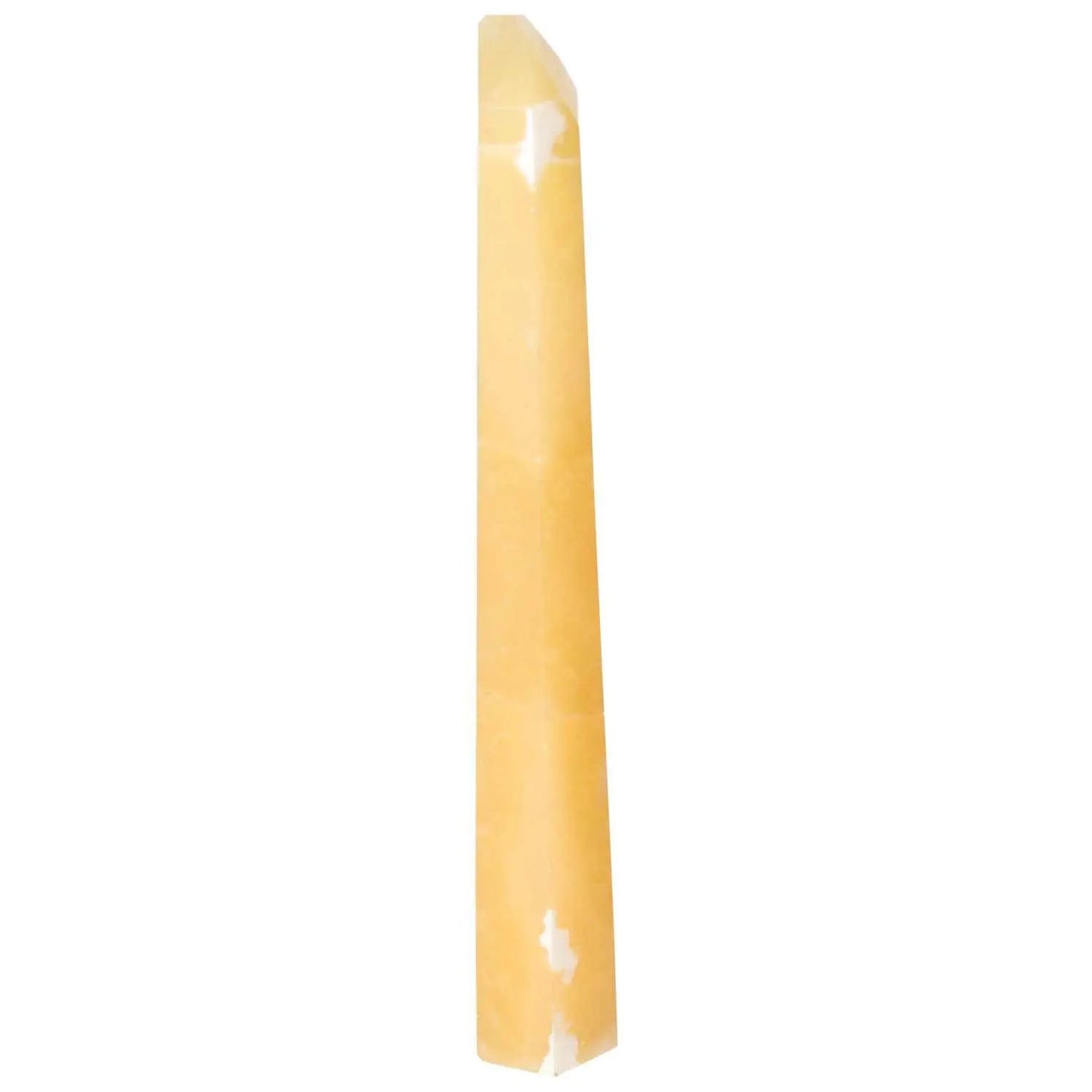 Mexican Calcite Obelisk from Sylvia Crystals, a powerful catalyst for motivation and learning enhancement.