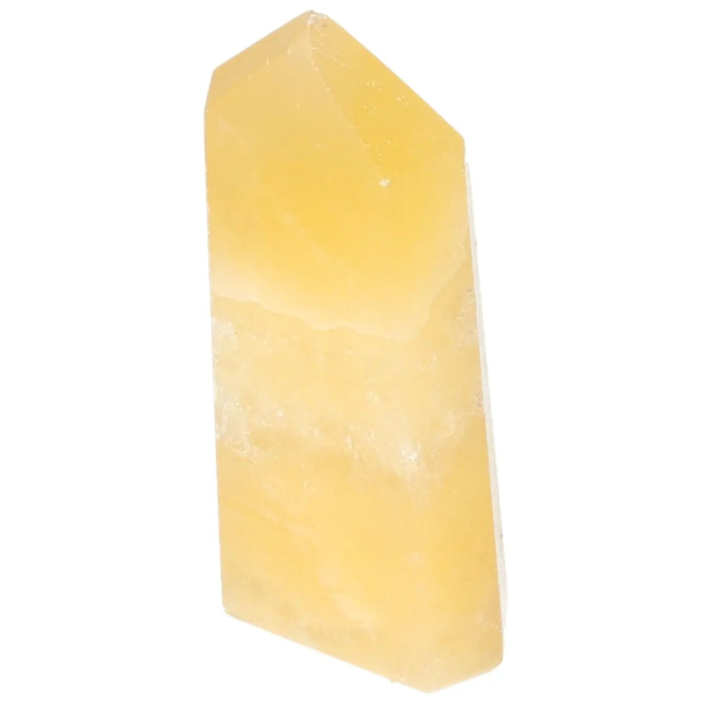 Mexican Calcite Obelisk from Sylvia Crystals, a beacon of positivity for personal growth and professional success.
