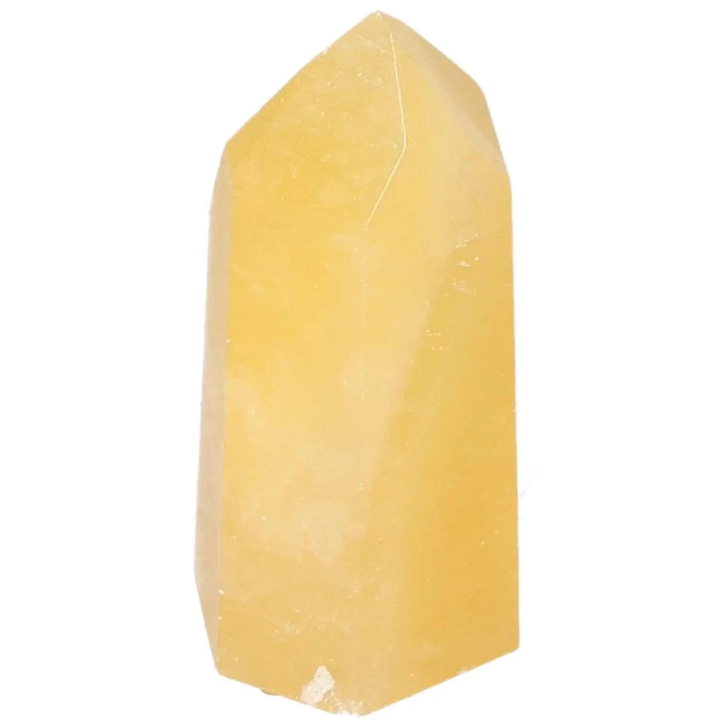Mexican Calcite Obelisk for spiritual transformation, enhancing self-confidence, and personal growth. Handpicked by Sylvia Crystals.