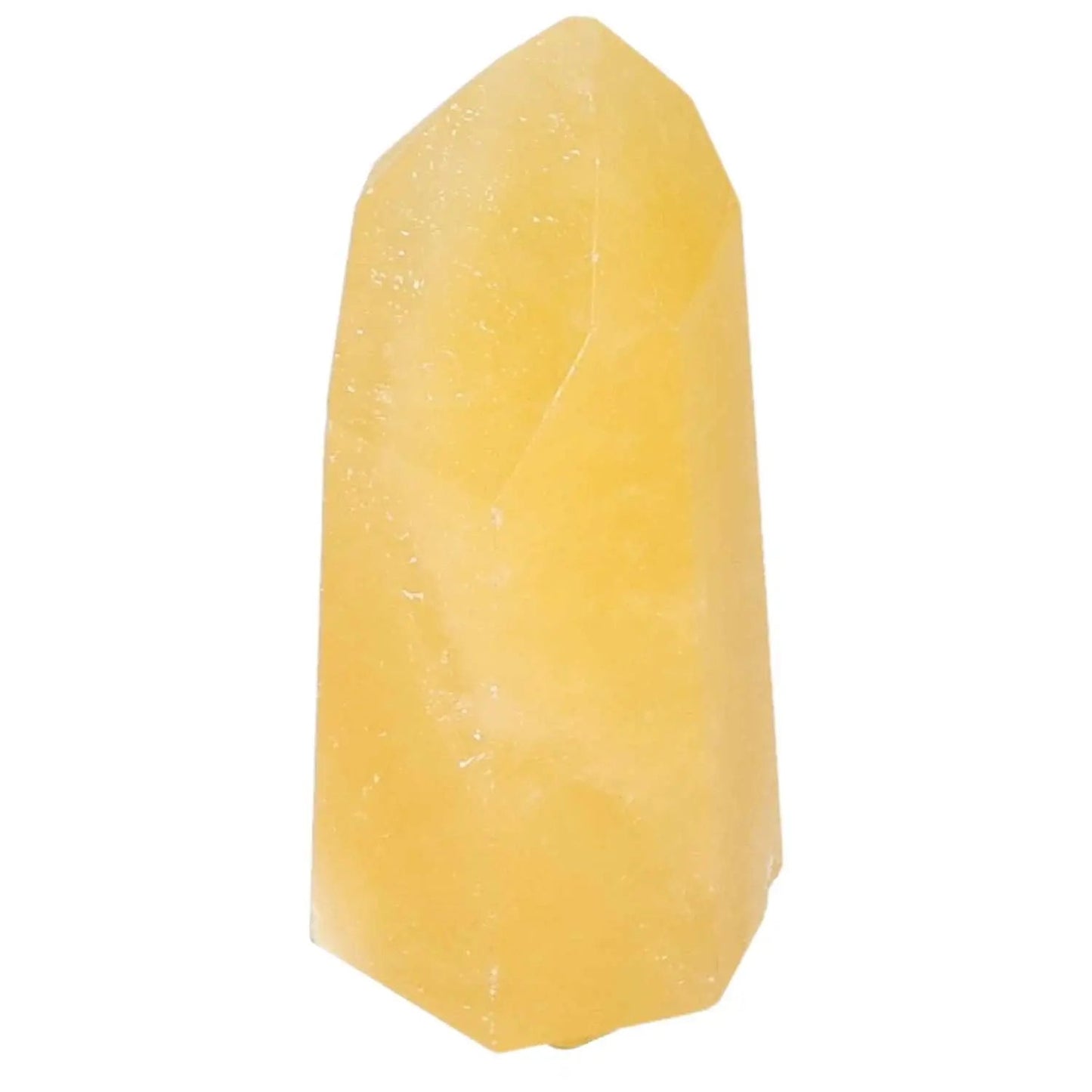 Mexican Calcite Obelisk for personal growth and spiritual transformation, handpicked by Sylvia Crystals, infused with positive energy.