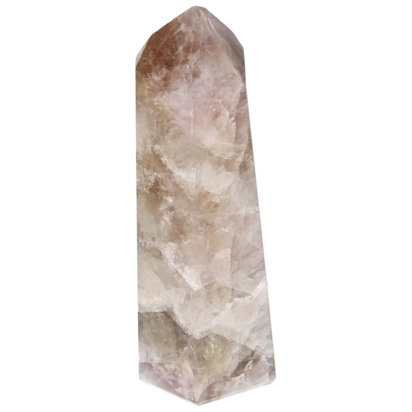 Seven Point Polished Amethyst crystal from Sylvia Crystals, known for reducing stress and boosting energy, with a polished finish.