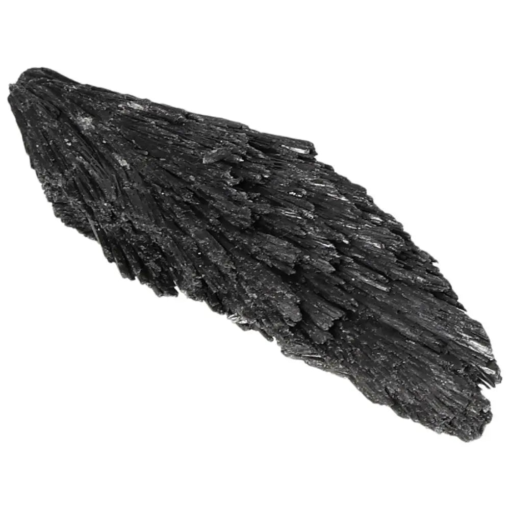 Black Kyanite crystal from Sylvia Crystals, known for meditation enhancement and conflict resolution, handpicked for quality.