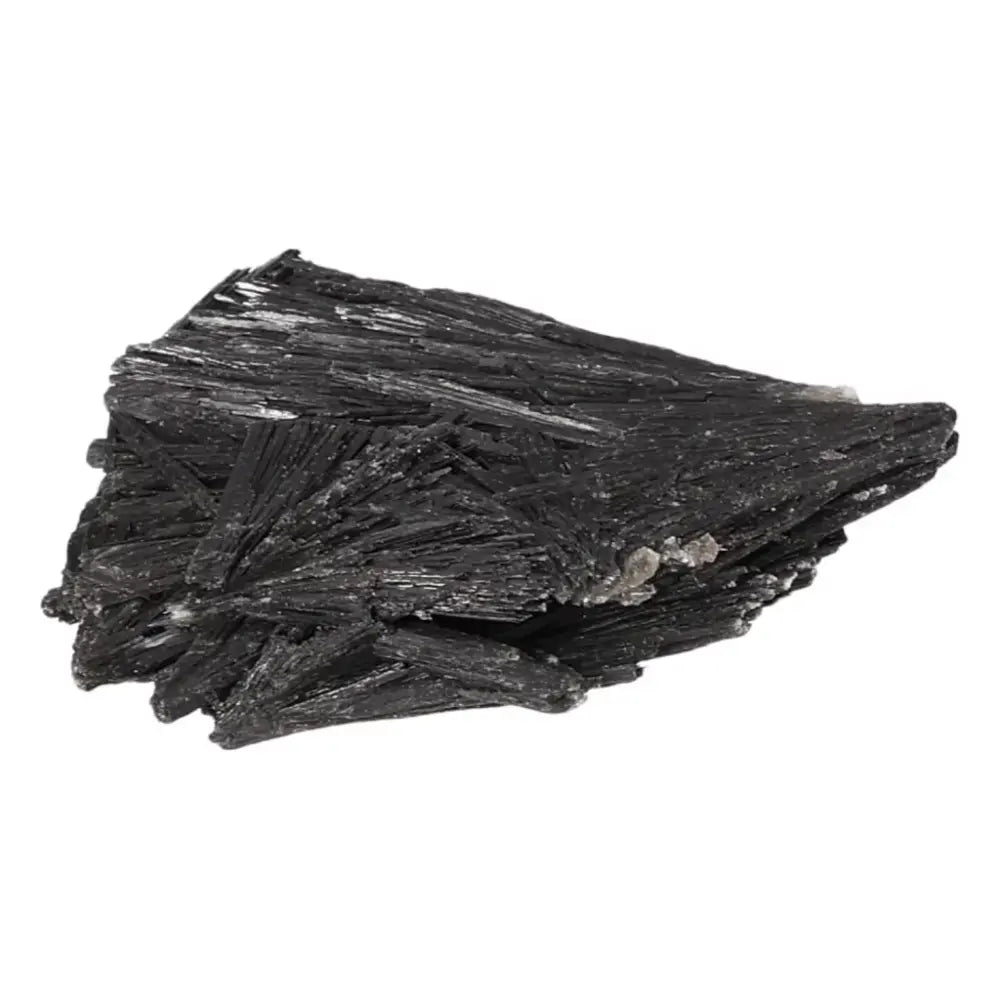 Black Kyanite crystal from Sylvia Crystals offering clarity and harmony, ideal for meditation and conflict resolution.
