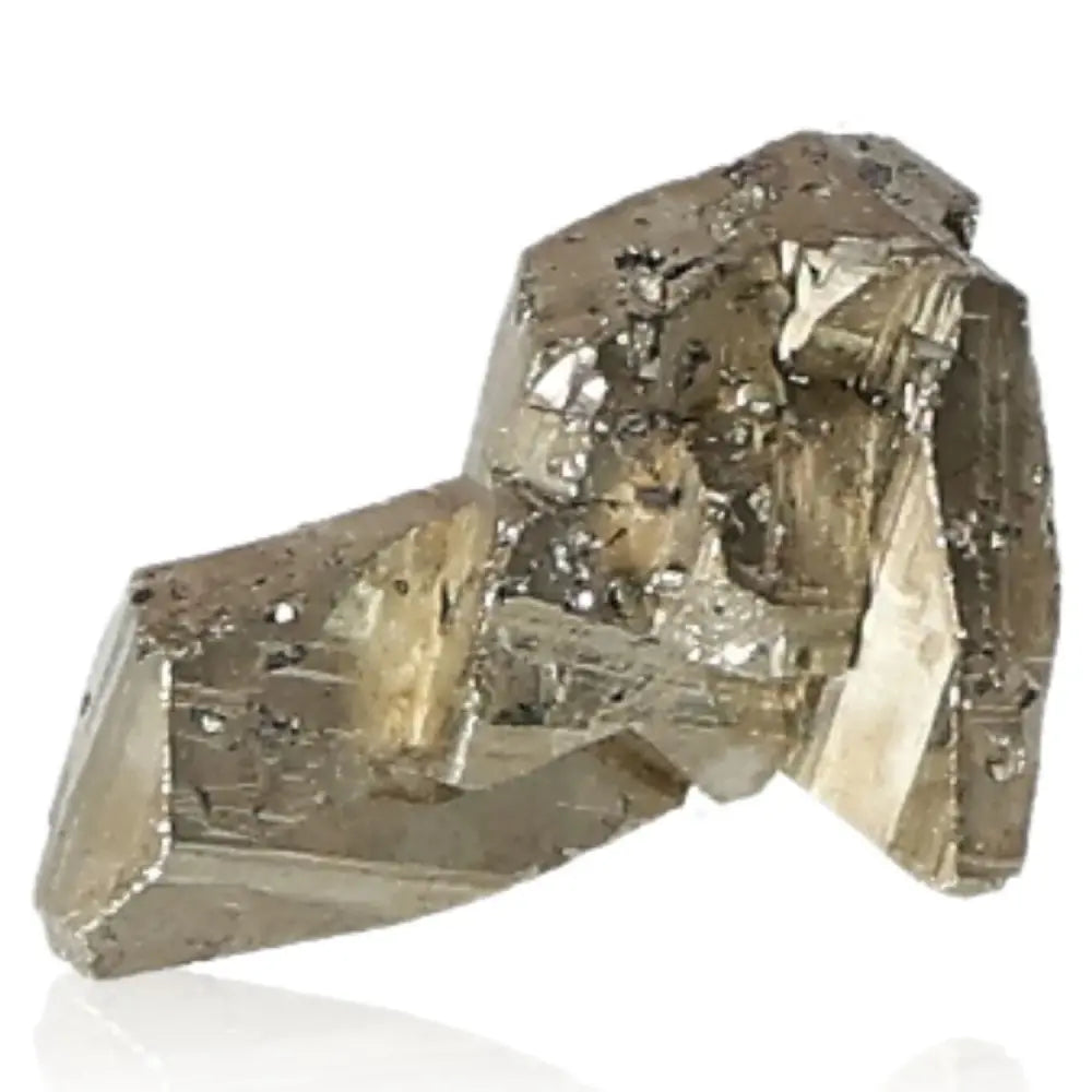 Golden Pyrite mineral showcasing its radiant metallic luster, often called "Fool's Gold," symbolizes abundance and prosperity.