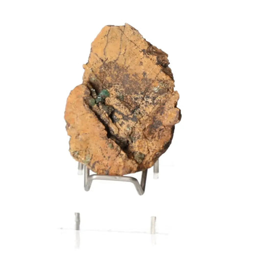 Premium Sylvia Crystals Adamite on Limonite, showcasing earthy stability and vibrant energy, enhances spiritual luxury and transformation.