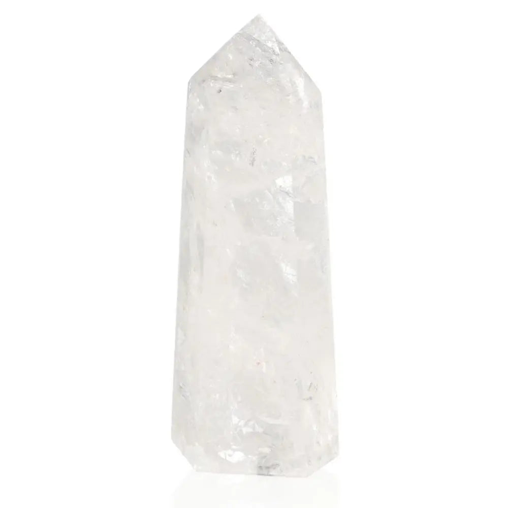 "Lemurian Quartz Obelisk from Sylvia Crystals, enhancing spiritual energy and connection"