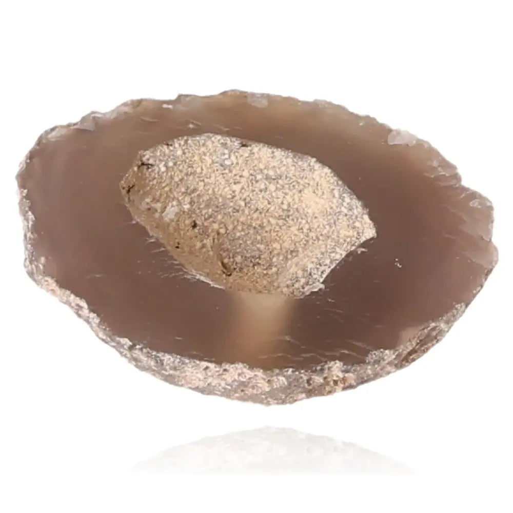 Mini Agate Geode showcasing natural beauty and mystical properties for energy balance and tranquility.