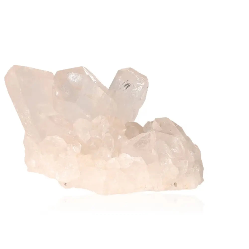 Rough crystal quartz cluster showcasing natural elegance and spiritual harmony, ideal for uplifting home decor with universal energy.