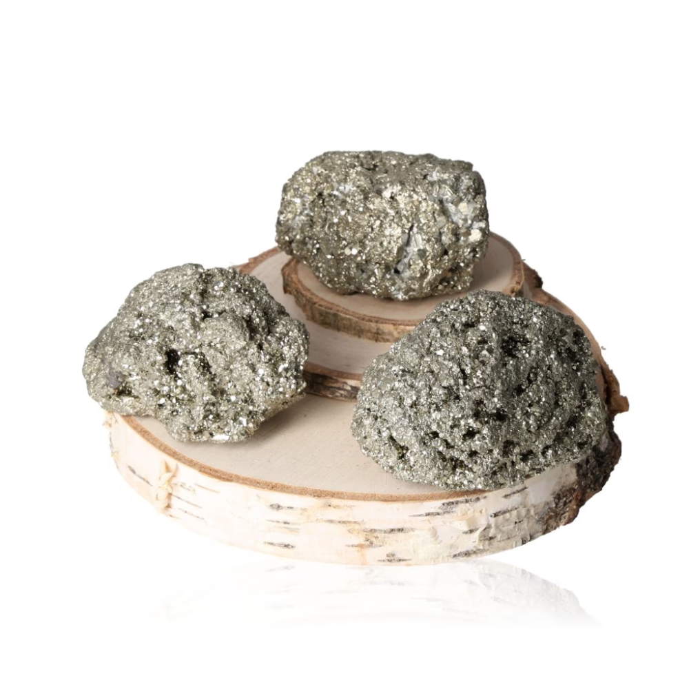 Natural rough pyrite specimen with metallic golden tones