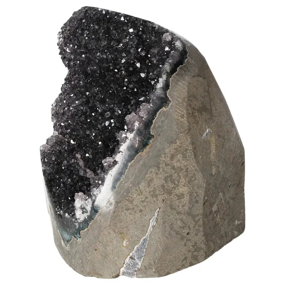 Amethyst Cut Base Geode from Sylvia Crystals, enhancing tranquility and luxury with its stunning natural formations.