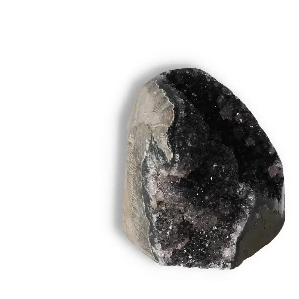 Premium Amethyst Cut Base Geode from Sylvia Crystals, ideal for stress reduction and enhancing tranquility in any space.