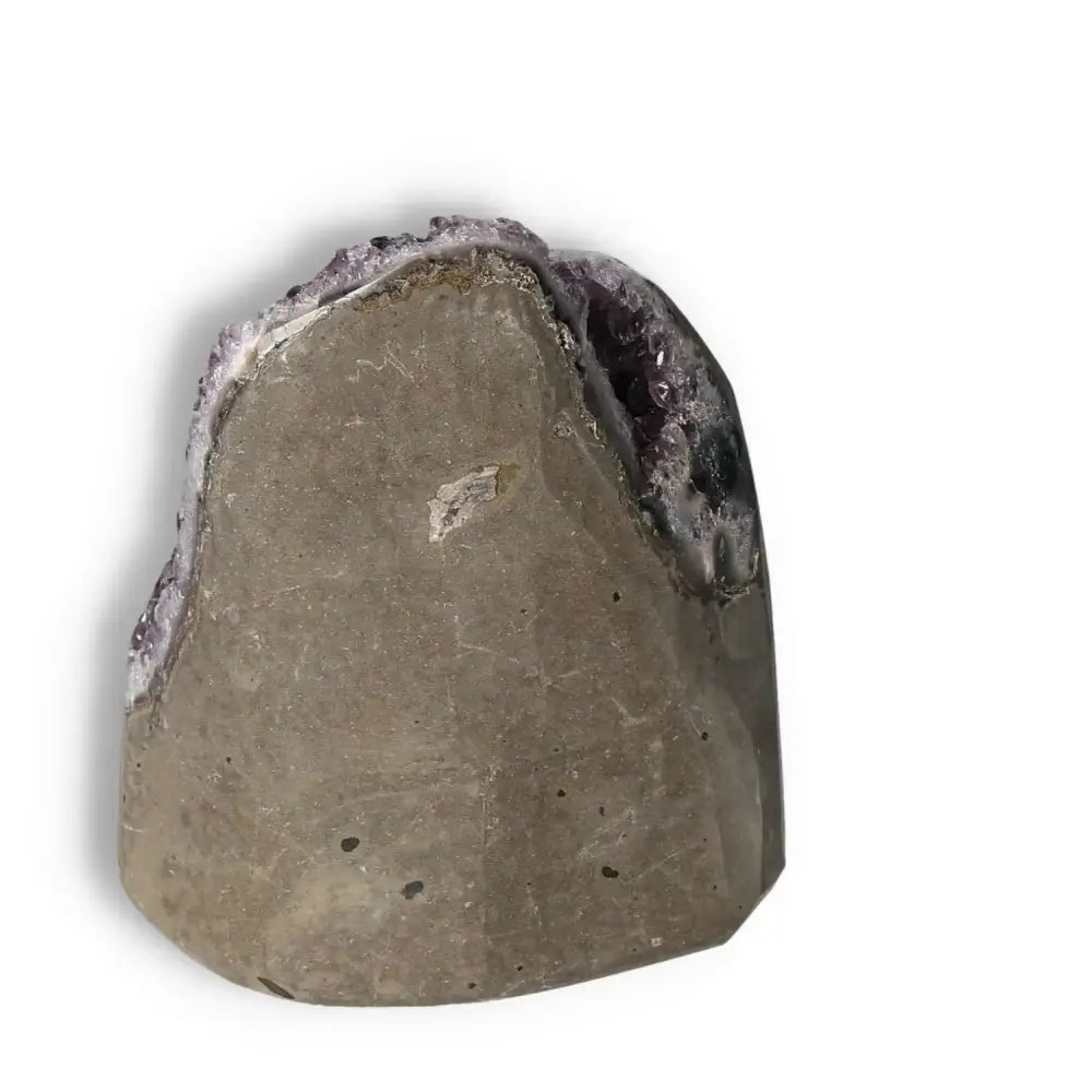 Amethyst Cut Base Geode from Sylvia Crystals, showcasing natural beauty and tranquil energy, perfect for home decor and spiritual balance.