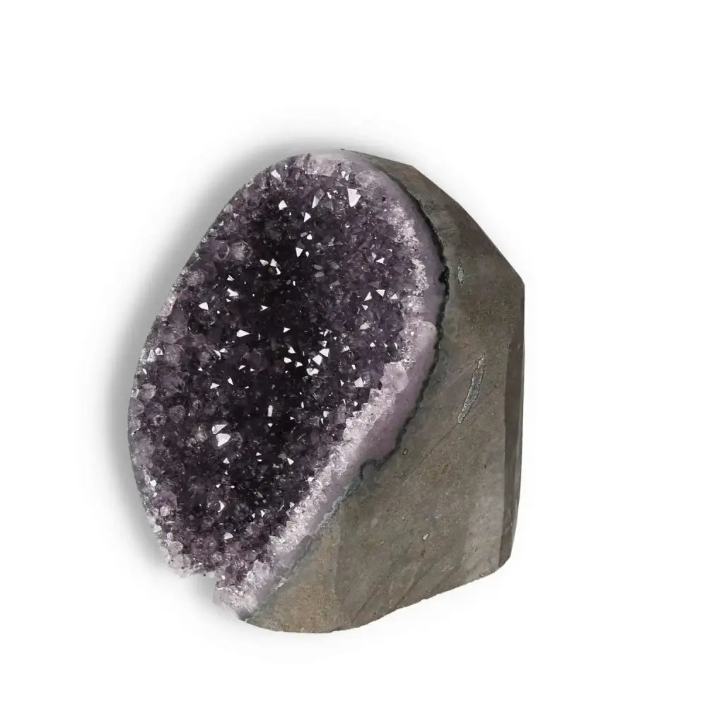 Premium Amethyst Cut Base Geode by Sylvia Crystals, a luxury decorative piece for elegance and spirituality in living spaces.