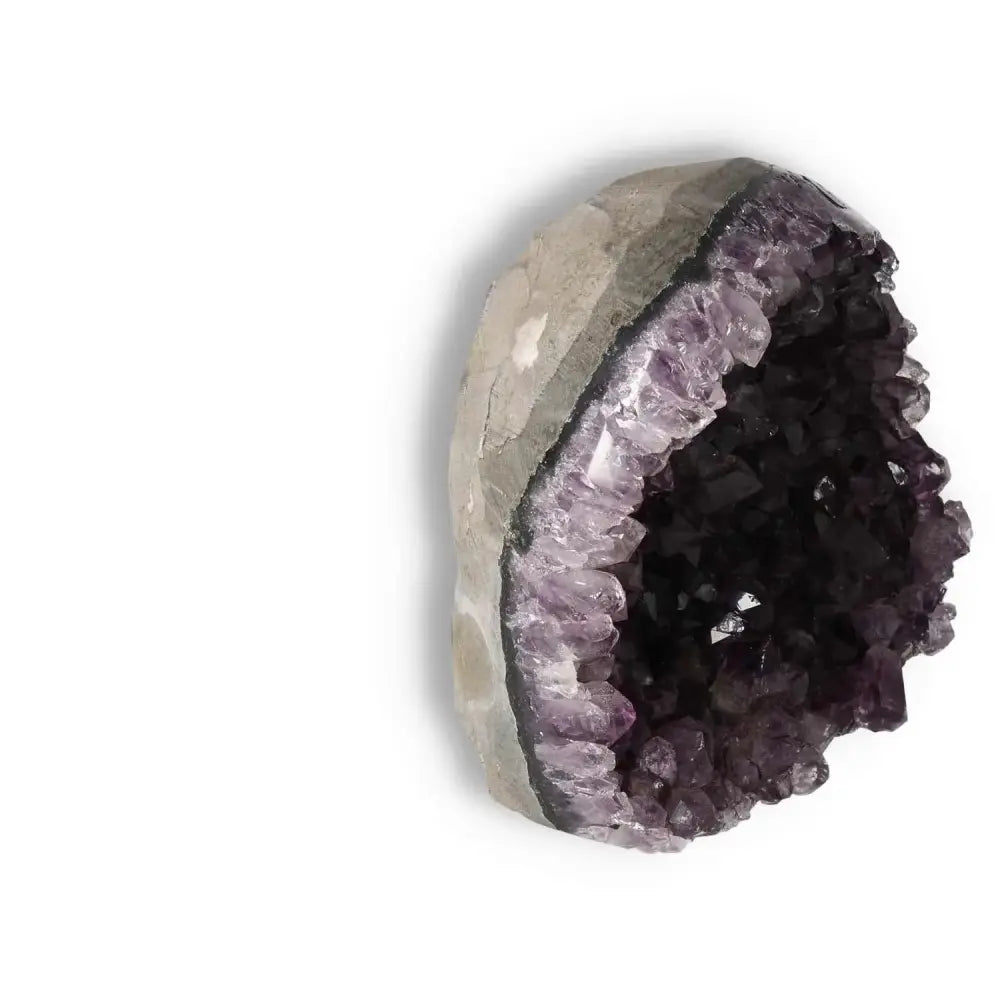Amethyst Cut Base Geode by Sylvia Crystals - Handpicked decorative geode for luxury and spiritual ambiance.