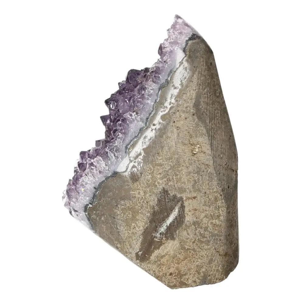 Amethyst cut base geode from Sylvia Crystals, enhancing concentration and emotional stability with luxury and invigorating energy.