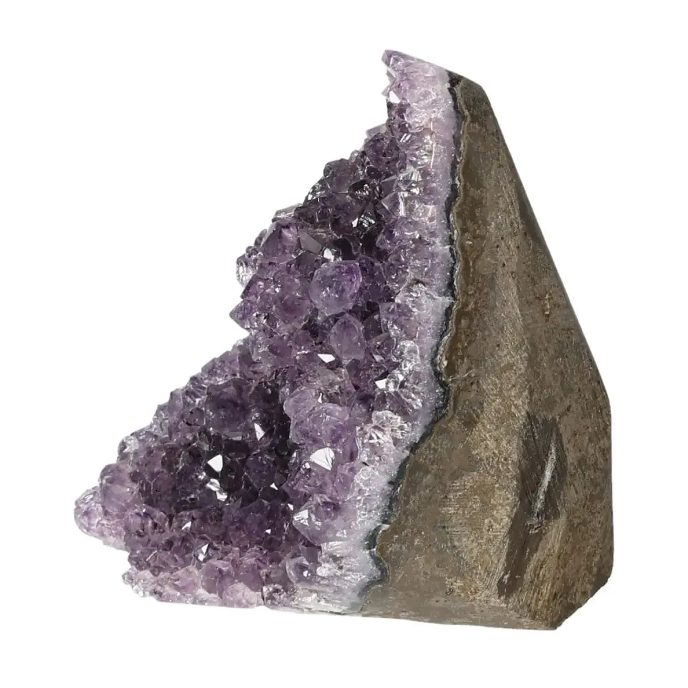 Luxurious Amethyst cut base geode from Sylvia Crystals, enhancing concentration and stability with premium natural beauty.
