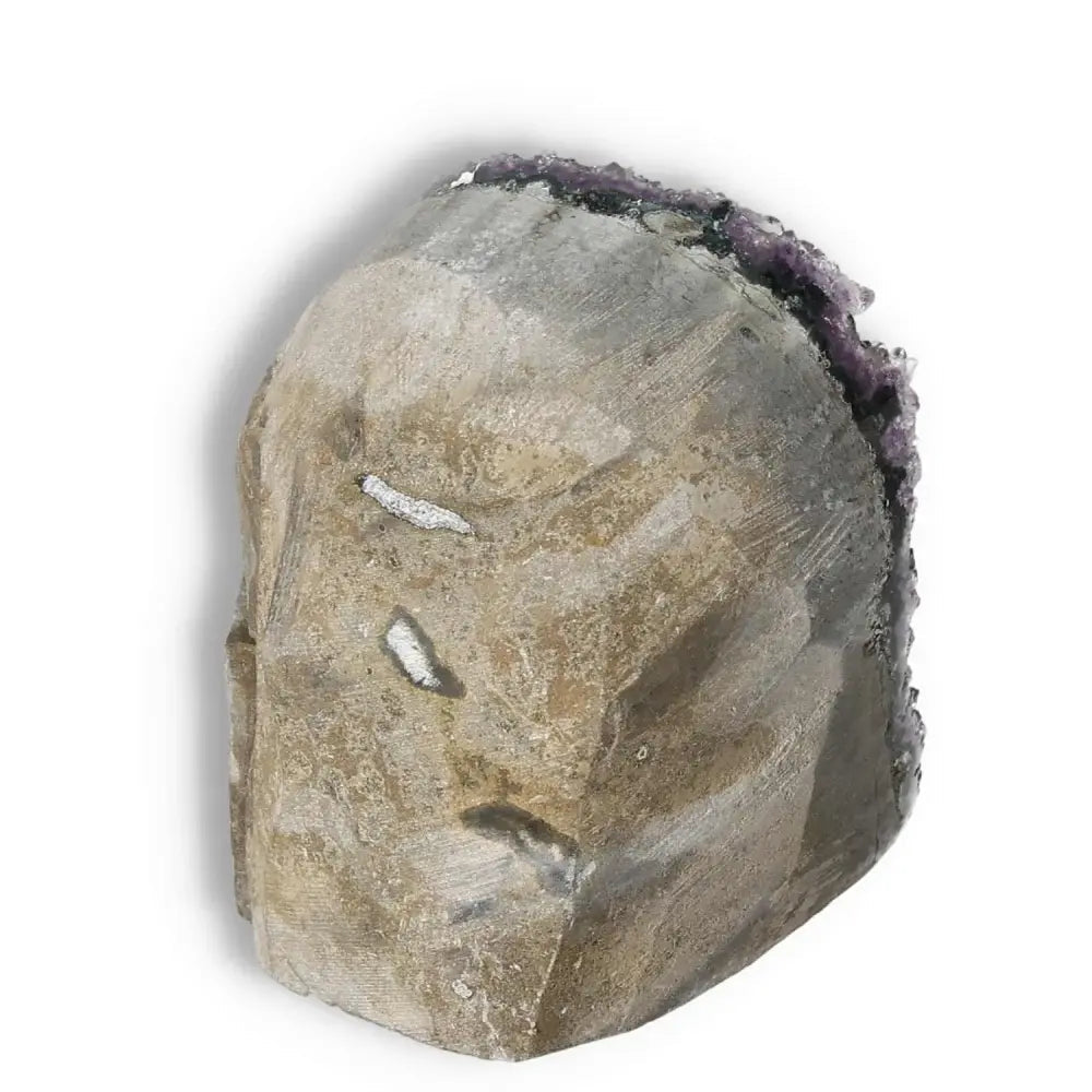 Amethyst cut base geode from Sylvia Crystals, showcasing natural beauty and spiritual elegance in premium craftsmanship.