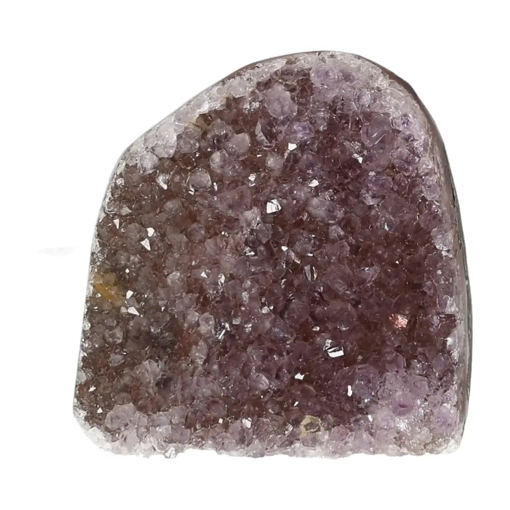 Amethyst cut base geode with deep purple crystals, featured as a luxury spiritual item from Sylvia Crystals.