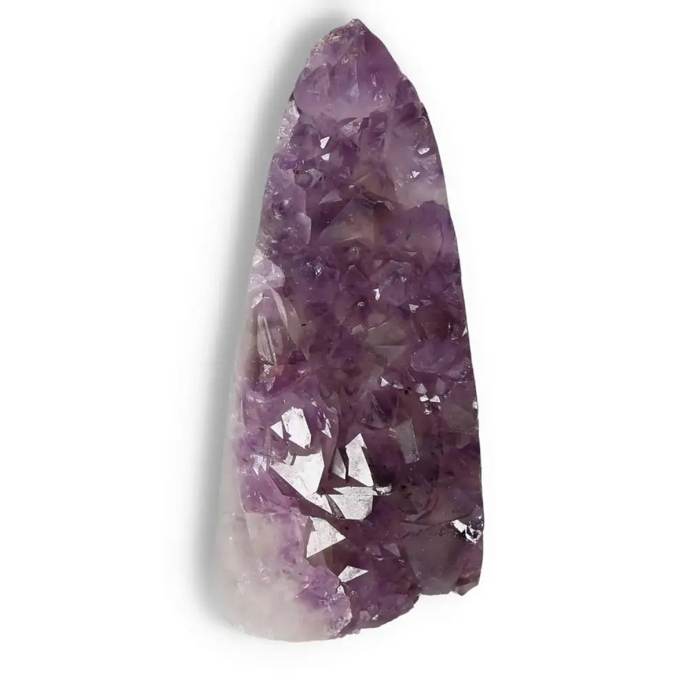 Amethyst cut base geode with deep violet hues, handpicked for quality by Sylvia Crystals, perfect for enhancing focus and reducing stress.