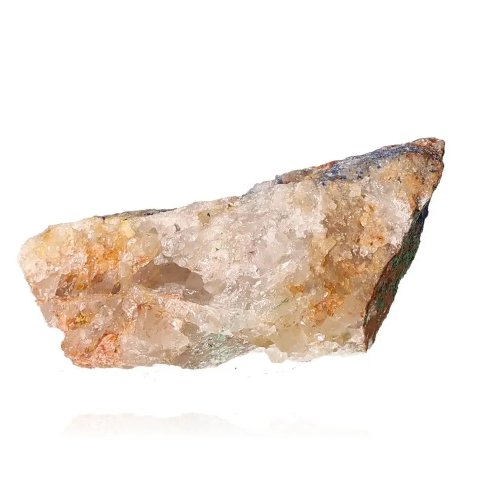 Azurite crystal with deep blue hues and unique patterns, known for enhancing mental clarity and self-awareness, ideal for collectors.