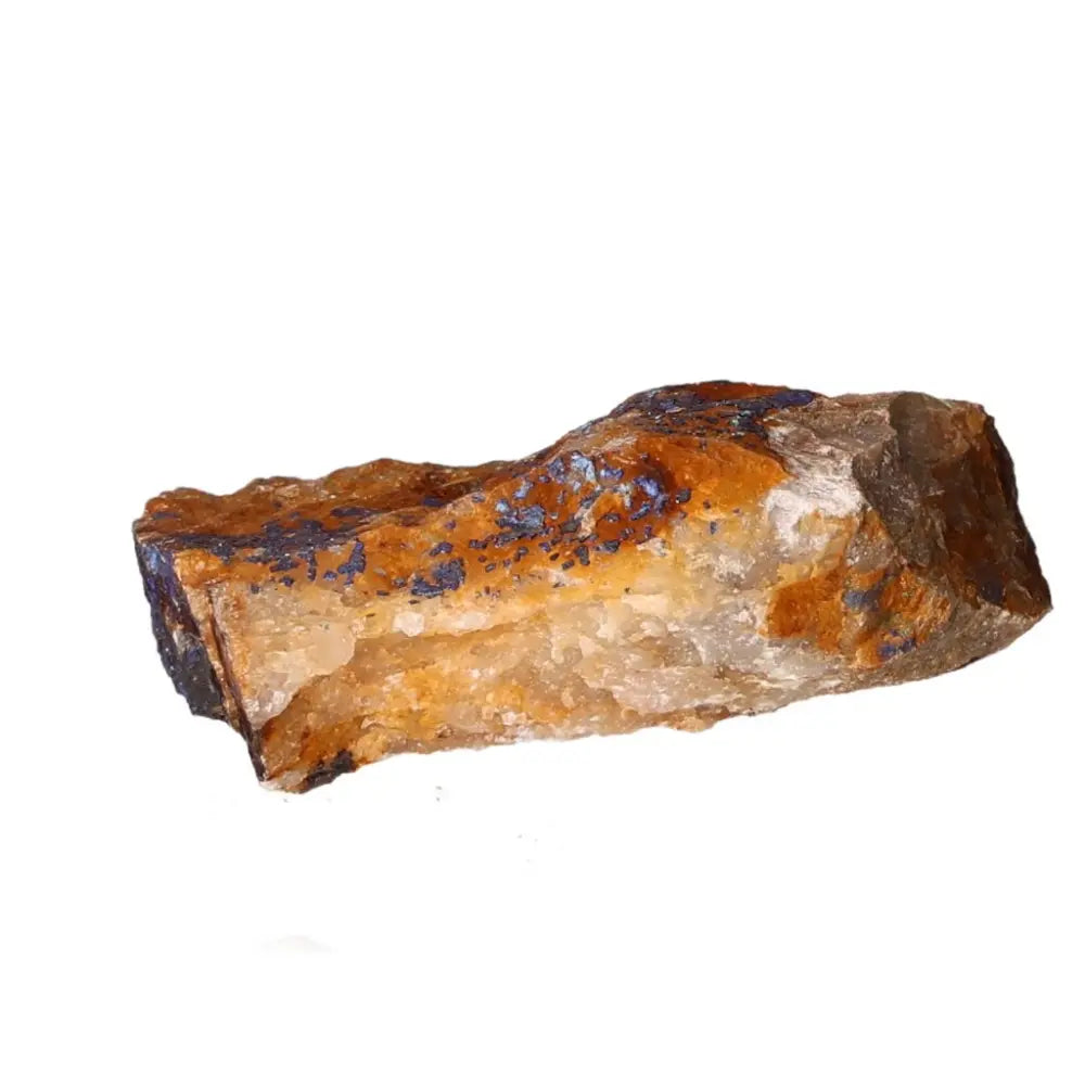Azurite crystal with deep blue hues and copper patterns, ideal for boosting mental clarity, focus, and personal growth.