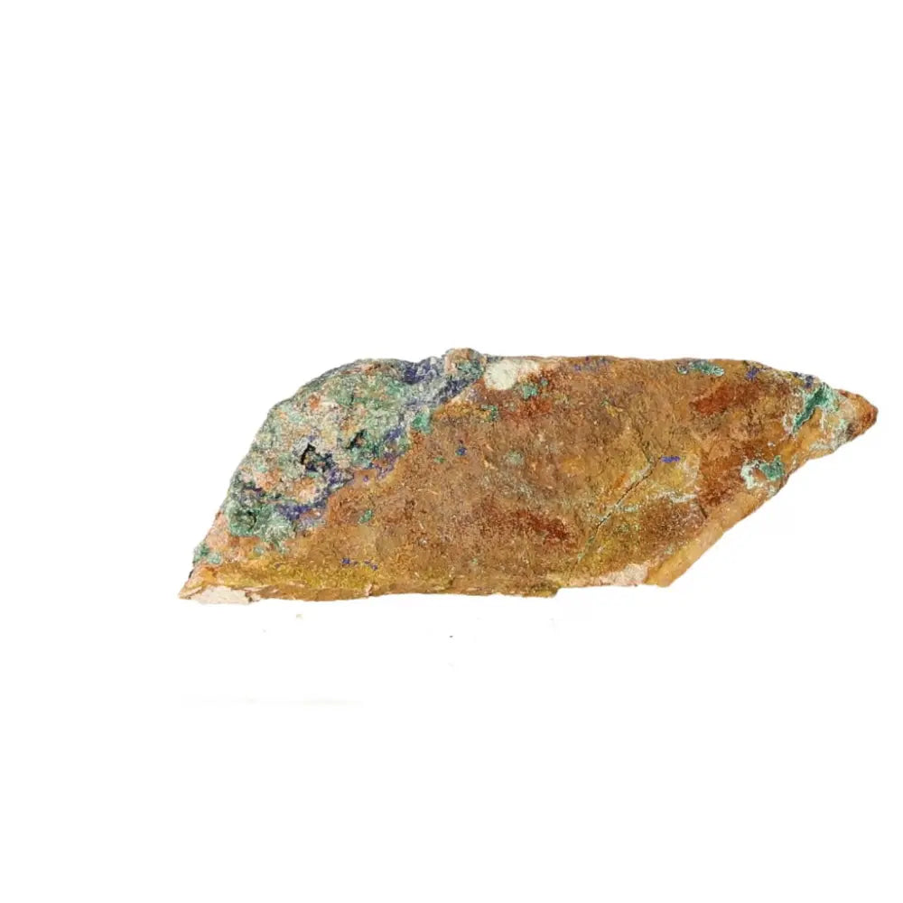 Raw Azurite with Malachite showcasing deep blue hues and vibrant patterns on a piece of natural rock.