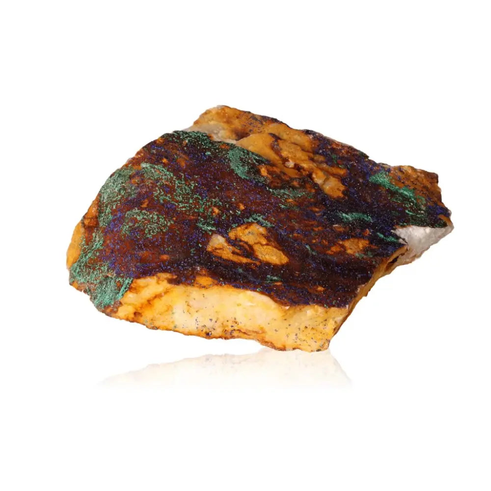 Azurite with Malachite druzy mineral, showcasing vibrant blue and green hues, symbolizing harmony between physical and spiritual realms.
