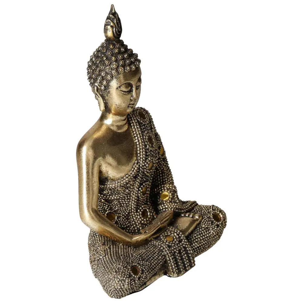Elegant Sylvia Crystals Buddha sculpture for serene home decor, blending spirituality and luxury, enhancing room aesthetic appeal.