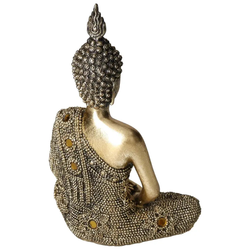 Elegant Sylvia Crystals Buddha Home Decor sculpture featuring intricate detailing, enhancing spiritual and aesthetic ambiance in any room.