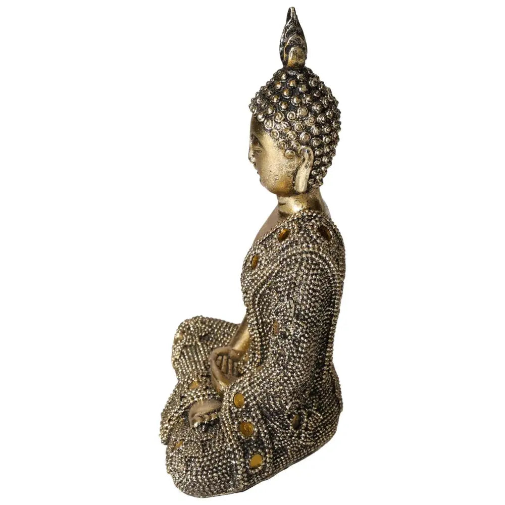 Luxurious Sylvia Crystals Buddha home decor statue exuding elegance and serenity, ideal for enhancing spiritual spaces.